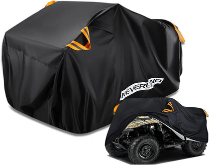 NEVERLAND XXXL Quad ATV Cover - Vehicle Protection Cover 256*110*120cm Phosphorescent Dirt Repellent Winterproof Dustproof Rain UV Protection Black