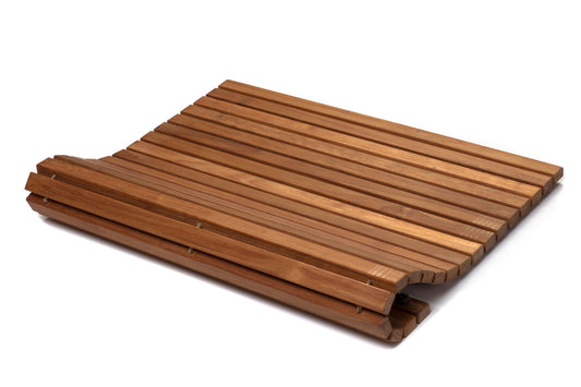 asinox TEK4H880 teak wood shower mat, rolling, 60 X 60 cm