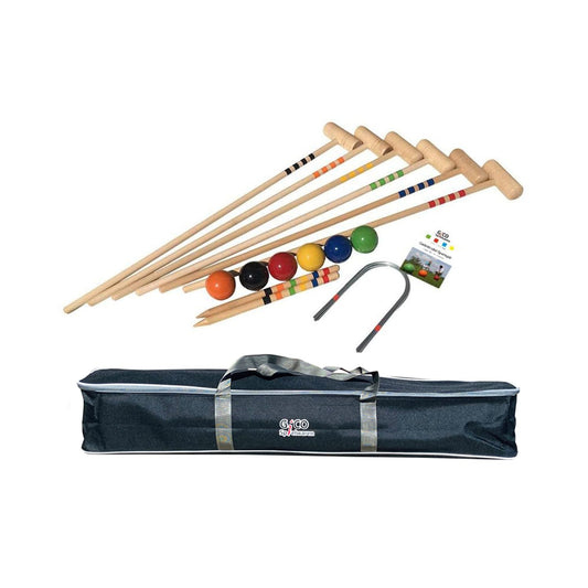 Quality croquet game for 6 players (100 cm adult size) with carrying bag - Good Toy (Award) - High-quality solid wood product for the whole family - Made in EU -3246