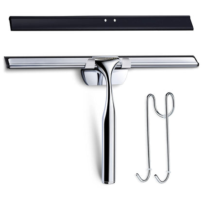 Love-KANKEI Shower Squeegee Window Squeegee with Rubber Blade Including 1 Replacement Blade and 1 Hook (28cm)
