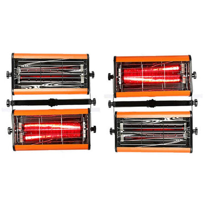 TIXBYGO Paint Dryer Infrared Dryer Lamp Auto Body Repair Paint Dryer (2200W, 2 Lamps, 40-100°C, Drying Area 800 x 800mm, Max. Height 170cm, Timer 1-30 min)
