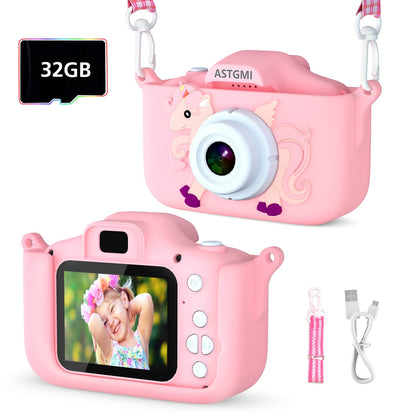 Kids camera, 2.0” display digital camera, gifts for 3-12 year old boys and girls, 1080P HD anti-drop children's camera for birthday and Christmas toy.
