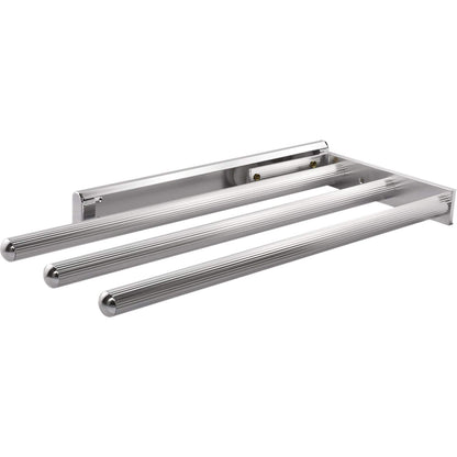 OBF 03 0357 48 Grimme Pluto dish towel holder (towel holder) extendable 3-armed for the kitchen, ET 325mm aluminum gloss, chrome anodized, length 325 mm