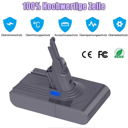 KUNLUN V8 Battery 21.6V V8 Replacement Battery for V8 SV10 Battery Li-Ion Battery for V8 Absolute/V8 Animal/V8 Fluffy V8 Motorhead V8 Slim Exclusive Cordless Handheld Vacuum Charger