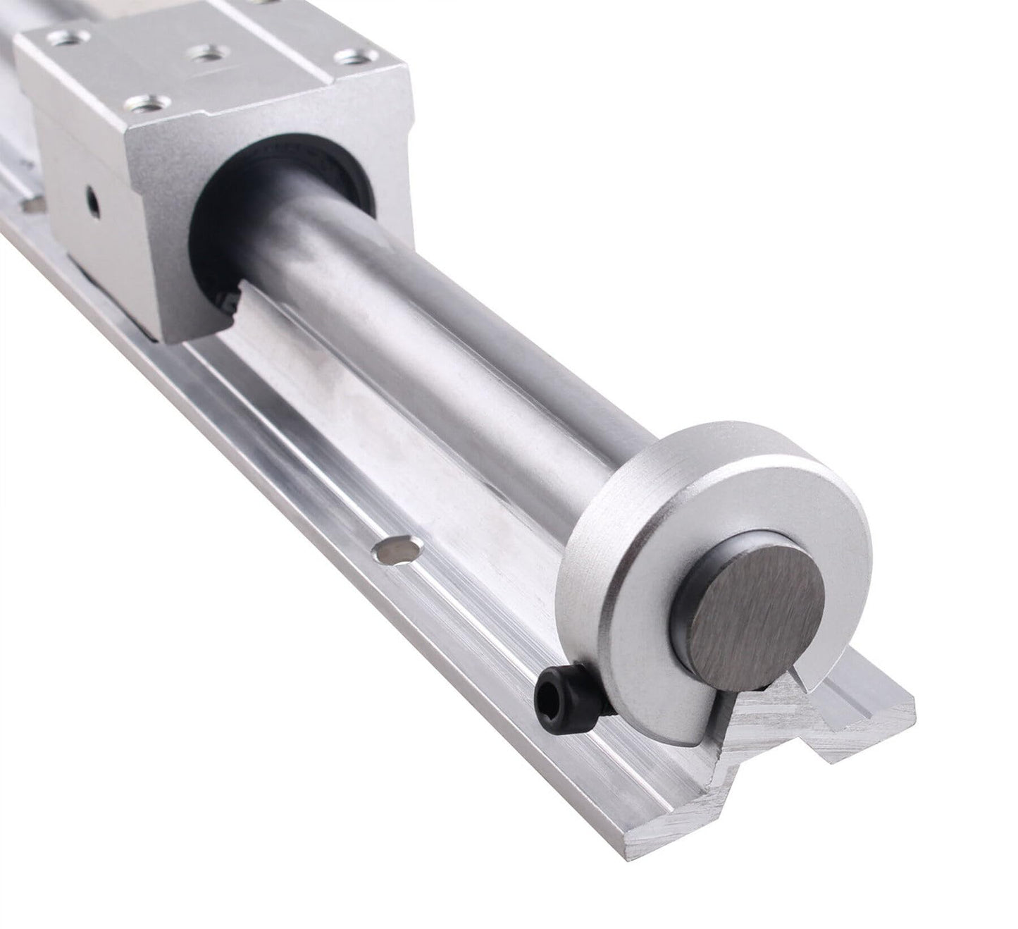 GooEquip linear guide SBR20 800mm 2 x linear rails and 4 x bearing blocks with SBR20 rail stops, linear rail length 800 mm linear rails for 3D printer CNC parts