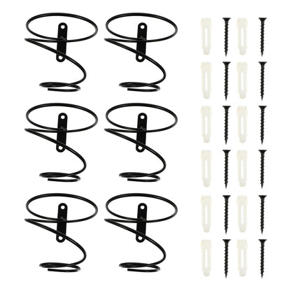 6-piece wall wine racks metal hanging red wine bottle display holder single wine bottle racks organizer for cellar living room