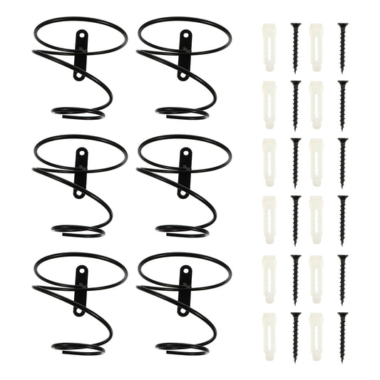 6-piece wall wine racks metal hanging red wine bottle display holder single wine bottle racks organizer for cellar living room