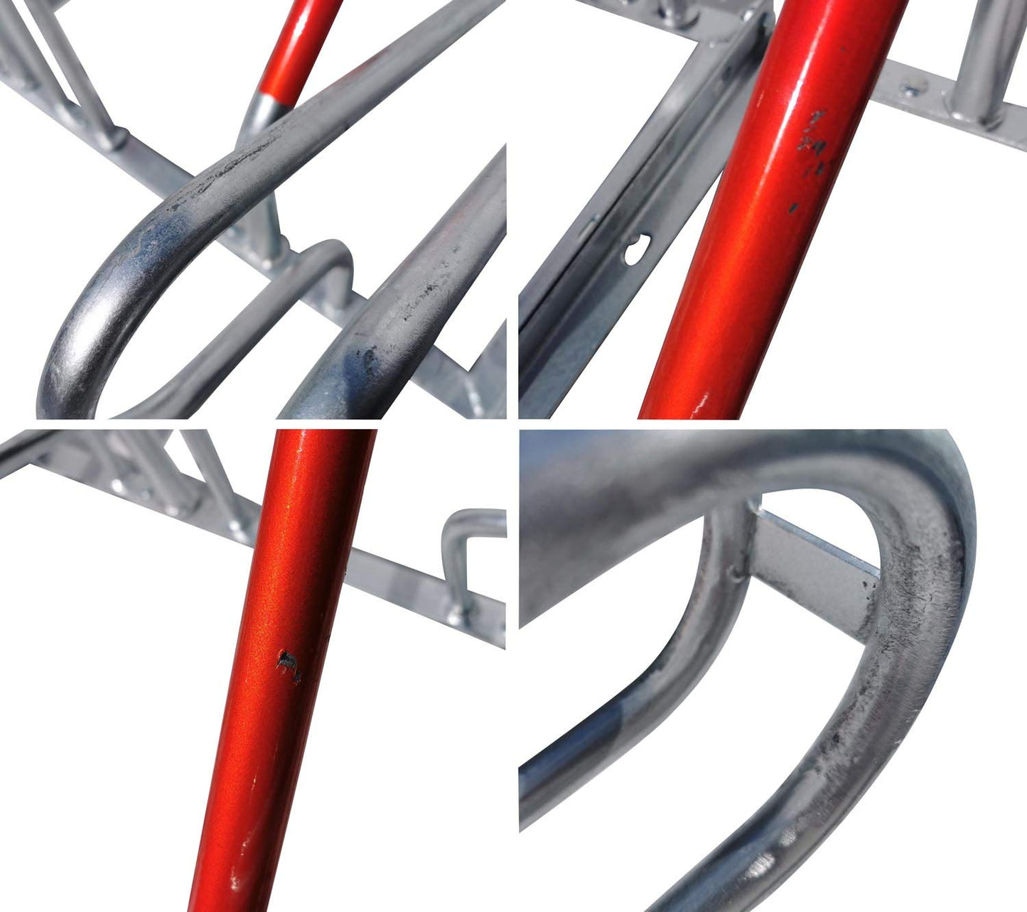 4-bike rack row parker leaning parker lean bar B-stock with theft protection