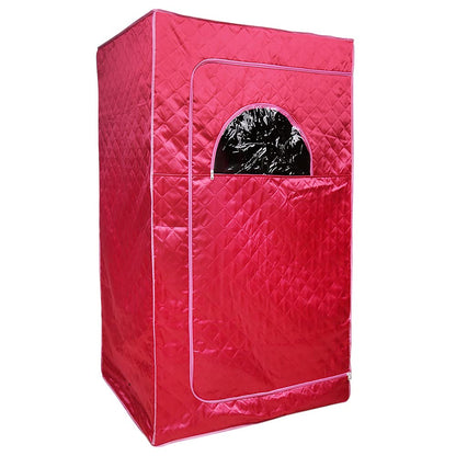 Portable sauna, mini steam sauna for home. Single portable sauna room can relieve fatigue, aid in weight loss, with remote control, timing, and temperature setting (100 * 80 * 170cm red).