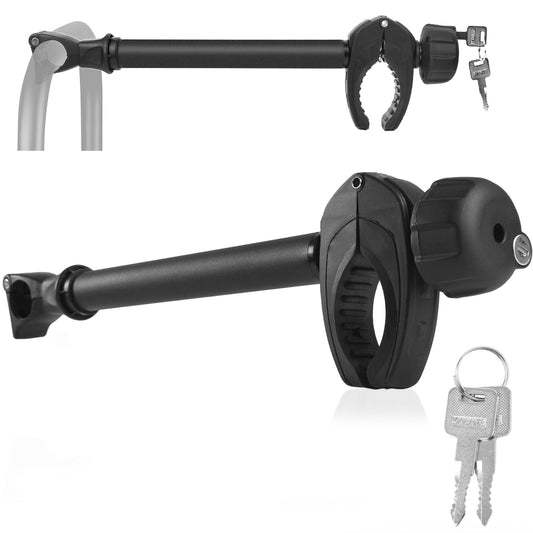 Sorlpv frame holder for bike carrier 45cm length, universal short bike frame holder lockable, frame holder for U-bar tube: Ø 2.5-3cm, for bike frame diameter: Ø 3-6cm.