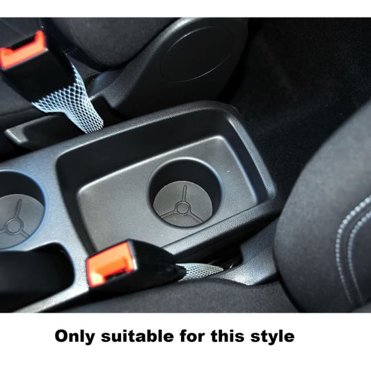 KAERGK Car Armrest for Ford Fiesta 2009-2017 Double Layer Center Console Large Storage Box with Cup Holder Accessory Black