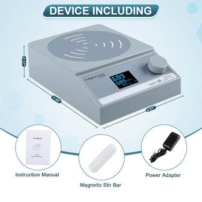 ANZESER magnetic stirrer with timer, 3.5L digital magnetic stirrer, magnetic stirring plate with LCD display.