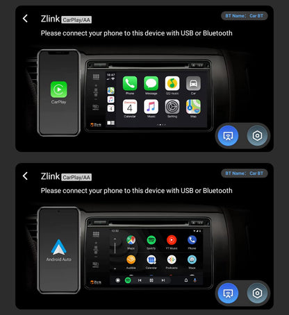 2 DIN car stereo, 10 inch 1080P HD touchscreen car radio with Bluetooth, Android car radio with navigation, Wireless CarPlay & Wireless Android Auto, FM radio, Mirrorlink, WiFi, 2 USB ports, 2GB RAM + 32GB storage.
