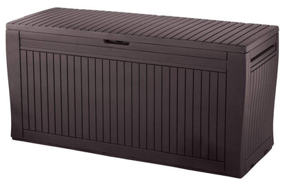 Koll Living cushion box / storage box 270 liters, 100% waterproof with ventilation, no bad smell / mold, modern wood look, lid can support up to 250 KG (2 people)