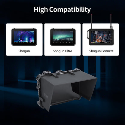 Nitze cage for Atomos Shogun Connect/Shogun/Shogun Ultra, monitor cage with mounting plate and sunshade - JT-A03C.