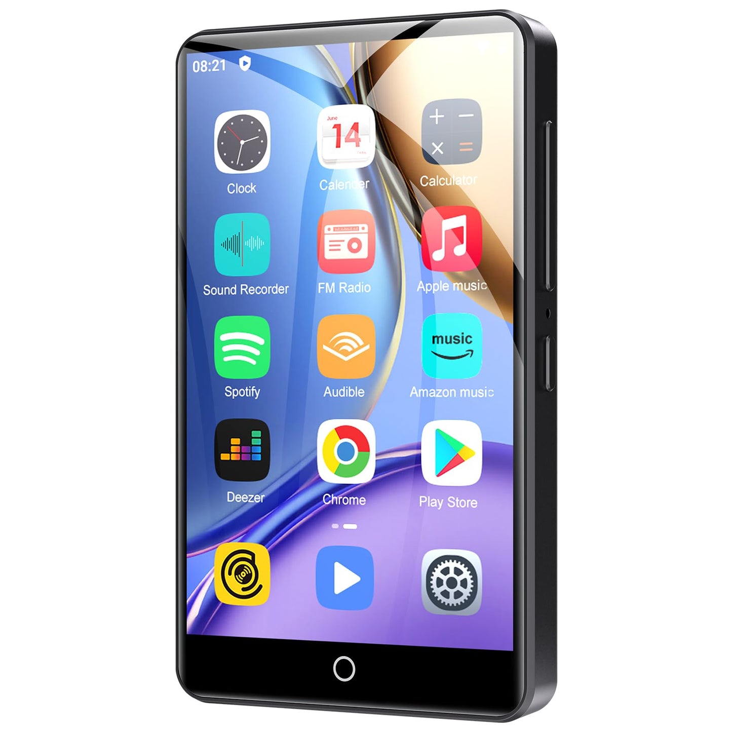 80GB MP3 player with Bluetooth and WLAN, MP3 & MP4 music player, Oilsky 4-inch 1080P touchscreen video player, portable Android Spotify player with Play Store app (Black)