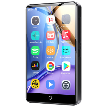 80GB MP3 player with Bluetooth and WLAN, MP3 & MP4 music player, Oilsky 4-inch 1080P touchscreen video player, portable Android Spotify player with Play Store app (Black)