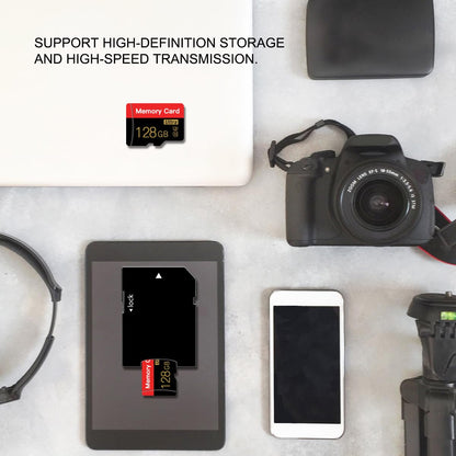 2 pieces of 128GB Micro SD card with adapter, C10/U3/UHS-I/A1, TransFlash card, TF card for camera, smartphone, tablet, drone (Red 128GB *2)