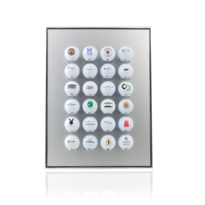 KNIX Premium Golf Ball Aluminum Display Case for 24 Golf Balls - Showcase, Golf Shelf Vitrine Display for passionate golfers.