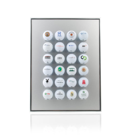 KNIX Premium Golf Ball Aluminum Display Case for 24 Golf Balls - Showcase, Golf Shelf Vitrine Display for passionate golfers.