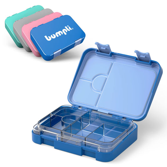 bumpli® lunchbox for kids with compartments - child-friendly locking mechanism with click closure - perfect for preschool, school, and outings, bento box style.
