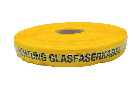 Bemango warning tape with wire insert Attention fiber optic cable 250m Width 40mm