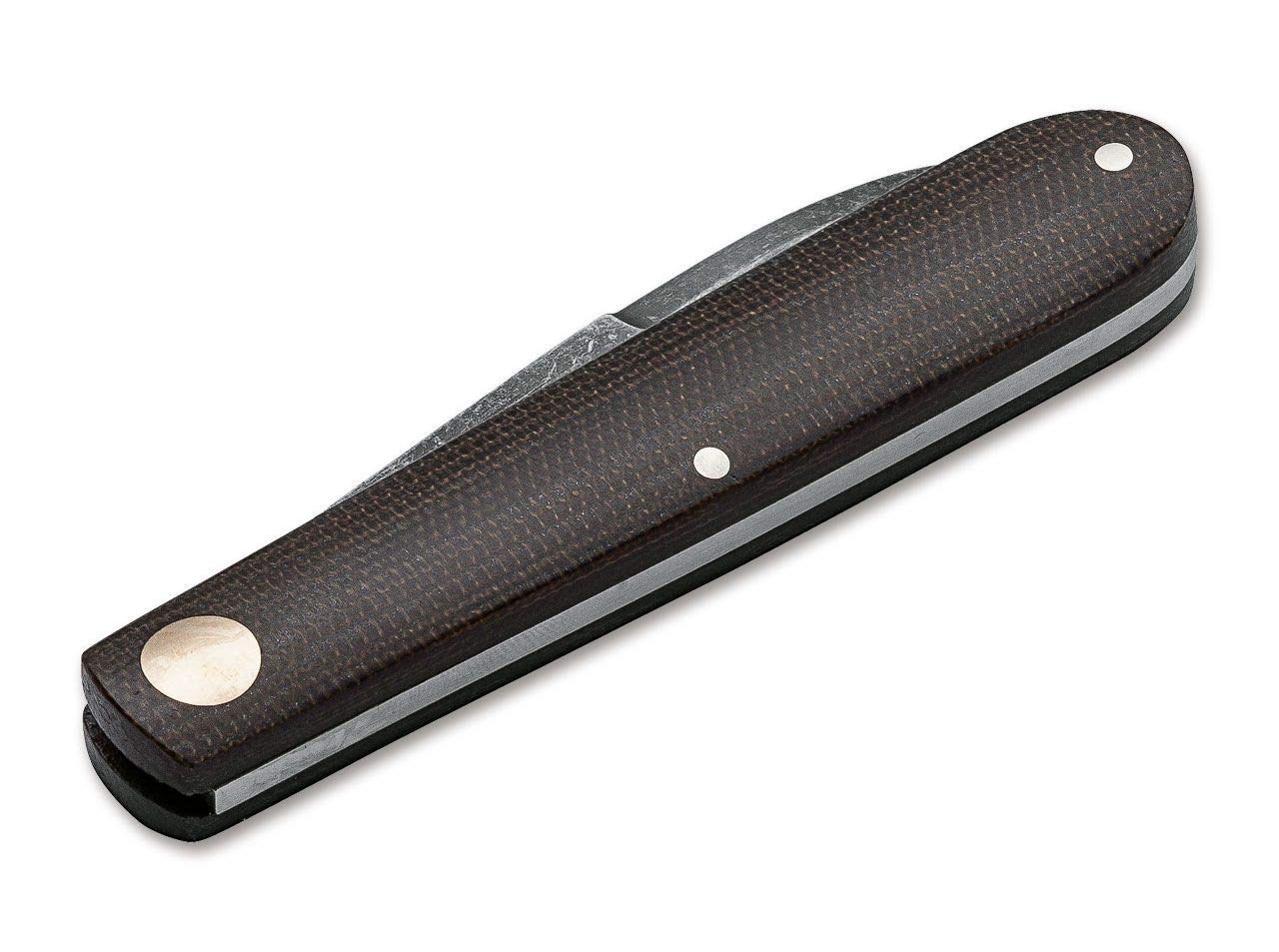 Böker Solingen® Barlow Prime EDC Green - classic slipjoint knife 42a compliant - traditional pocket knife with Micarta handle - Made in Germany - gentleman's pocket knife with sheath & gift box.