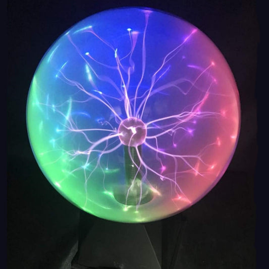Osairous Magic Plasma Ball, 15CM Plasma Lamp 3-color, 6 inch Plasma Ball Touch and Sound Sensitive for Gift Party Decorations Bedroom Home Gift