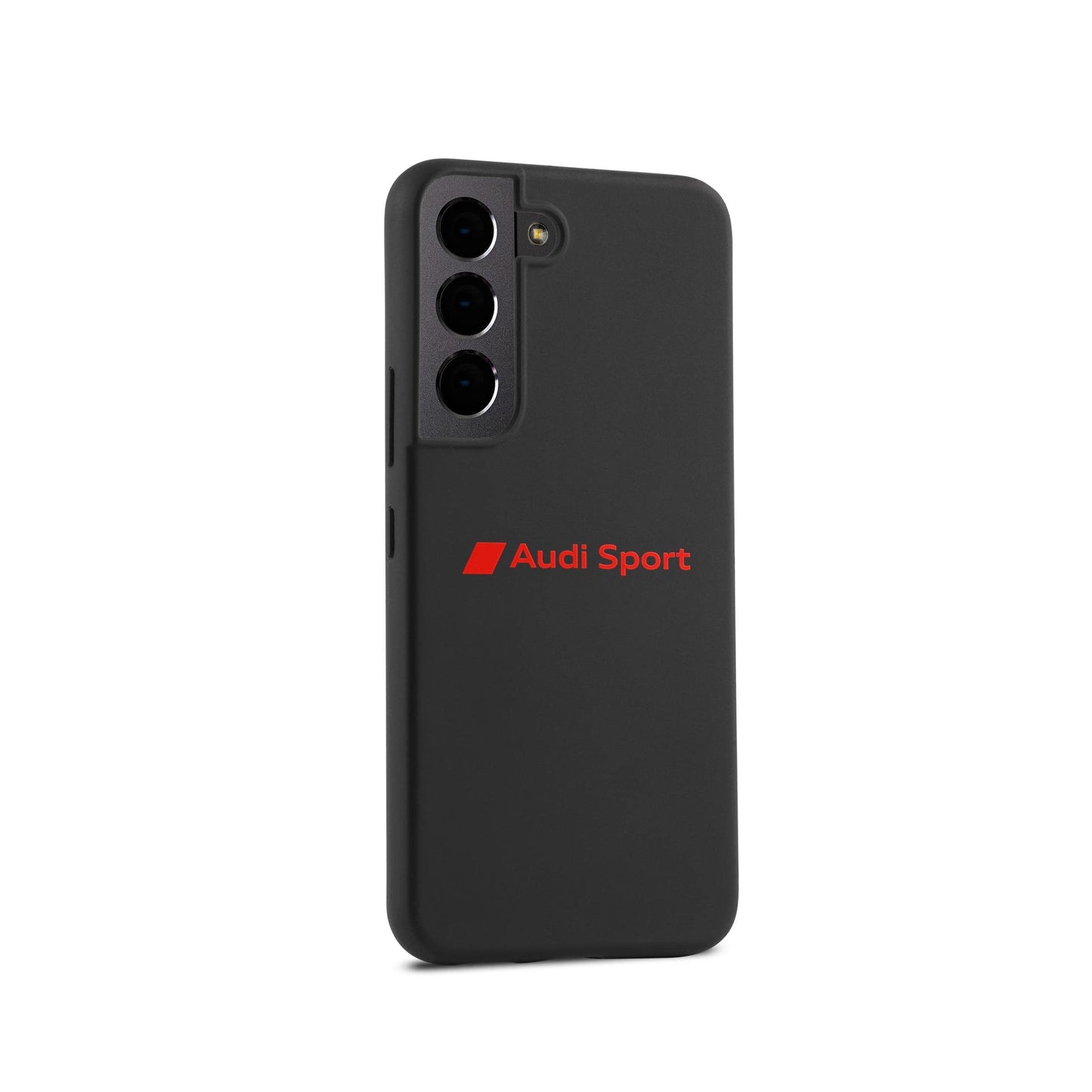 Audi 3222200201 smartphone case cover, black, with Audi Sport logo. Silicone material for ultimate protection.