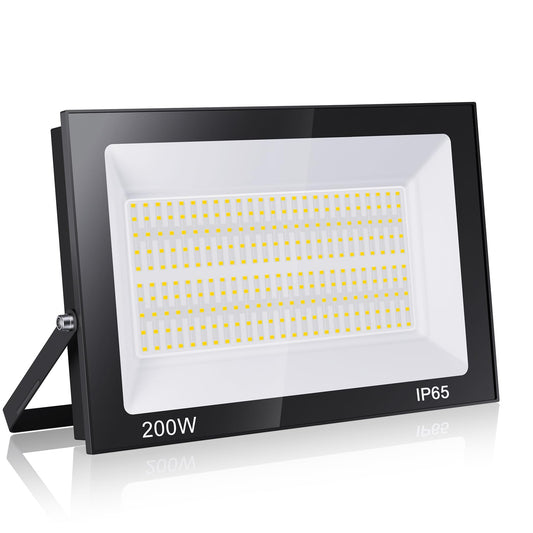 Royana 200W LED Floodlight Outdoor, 20000LM Super Bright LED Floodlight, 3000K Warm White LED Spotlight Outdoor, IP65 Waterproof LED Floodlight for Sports Field, Garage, Garden, Backyard.