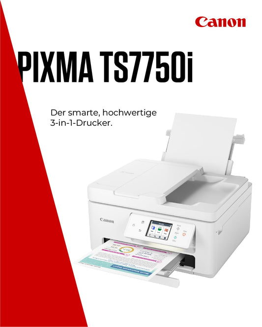 Canon PIXMA TS7750i Series - All-in-One printer, copier & scanner for home use | Wireless for easy printing from your smartphone | Canon printer for home with PIXMA Print Plan