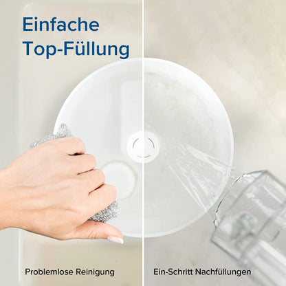 LEVOIT Top-Fill 3L Humidifier with Night Light, 360° Rotating Nozzle, Dishwasher Safe, Quiet Air Humidifier, 25H Aroma Diffuser for Bedroom Nursery Plants Baby