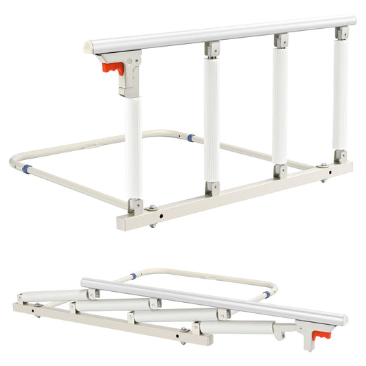 Ixdregan Bed Rail for Elderly Safety, Foldable Bed Assist Rail Handle, Fall Prevention Handrail for Seniors, Fits King, Queen, Full, Twin (4 handrails)