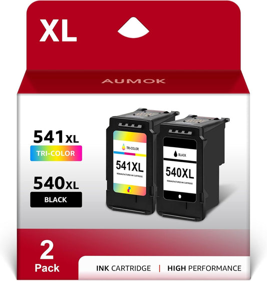 540 541 XL Ink Cartridges Compatible for Canon 540 541 Ink Cartridges Compatible for Pixma TS5150 TS5151 MG3650s MG3650 MG3150 MG3550 MG3600 MG4200 MX475 PG540XL Black CL541XL Tri-Color