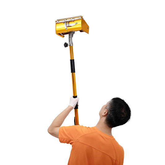 Drywall trowel, drywall flat box, and drywall flat finishing tools with 90-150 cm adjustable handle. Rotates 30° left/right, 90° up/down for wall and ceiling finishing.