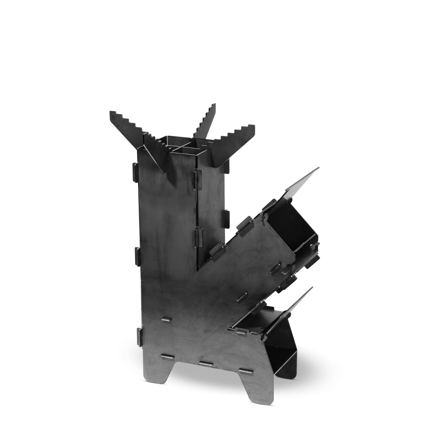 Czaja Rocket Stove with extra strong 5 mm grill plate - robust rocket stove made of 3 mm steel | Wood stove & camping stove | BBQ rocket for camping & outdoor | Made in Germany