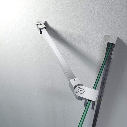100cm stainless steel frameless shower door fixed side panel wall-to-glass support bar for 6mm 8mm 10mm thick glass by m-home