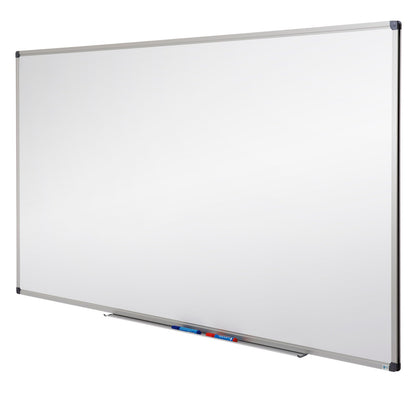 MOB Magnetic Whiteboard 60x45cm with aluminum frame and detachable pen tray for office, home, and school. Scratch-resistant and dry-wipe magnetic board in portrait & landscape orientation.