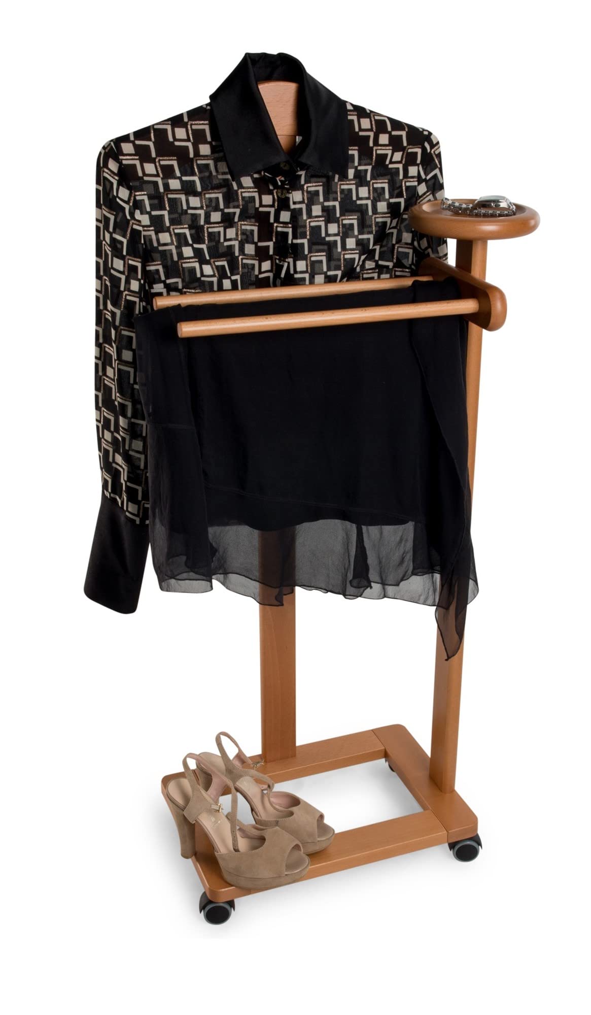 Arredamenti Italia valet stand for bedroom ANTIMO, wood - color: cherry wood AR-It The Heart of Wood