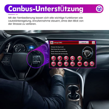 AWESAFE Radio for VW Golf 5 Golf 6, 2DIN car radio with Mirrorlink, 7 inch touchscreen monitor, SD, USB, CD DVD, and Bluetooth.