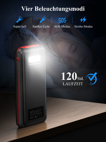 Elzle Power Bank 26800mAh, 22.5W QC3.0 20W USB C Fast Charging, External Charger with 4 Output 2 Input LED Light, Portable Charger for iPhone 12 11 XS Samsung Huawei Tablet