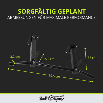 Bad Company pull-up bar for ceiling mounting, supports up to 350 kg - pull-up bar for ceiling with instructions and mounting material - for home or gym fitness - BCA-44