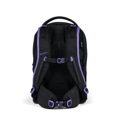 Satch Pack school backpack set 3-piece including pencil case and gym bag (Purple Phantom)