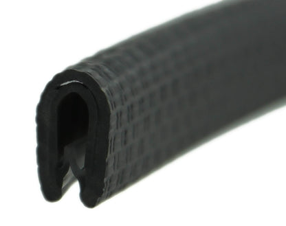 SMI edge protection profile KS1-2S-M for 1-2mm PVC with steel reinforcement Black self-clamping without adhesive - Edge protection, bead profile, edge profile, edge protection strip for car doors, sheets (20 m)