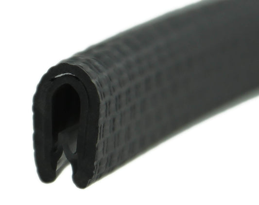 SMI edge protection profile KS1-2S-M for 1-2mm PVC with steel reinforcement Black self-clamping without adhesive - Edge protection, bead profile, edge profile, edge protection strip for car doors, sheets (20 m)