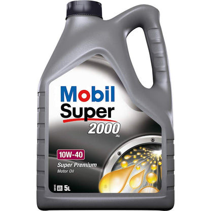Original MANN-FILTER oil filter W 719/30 - For cars and commercial vehicles + Mobil Super 2000 X1 10W-40 engine oil, 5L
