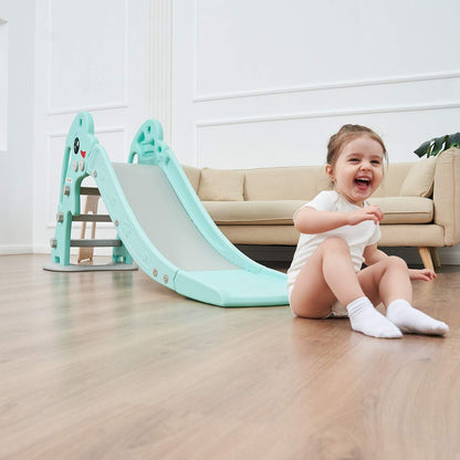 Baby Vivo Kids Slide Children's Slide Garden Slide Toddler Slide Plastic Dolphin rounded corners & edges for Indoor & Outdoor in turquoise