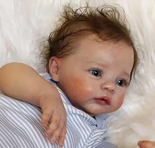 Scnbom Reborn Baby lifelike doll girl silicone doll like real toddler 50cm 20inches