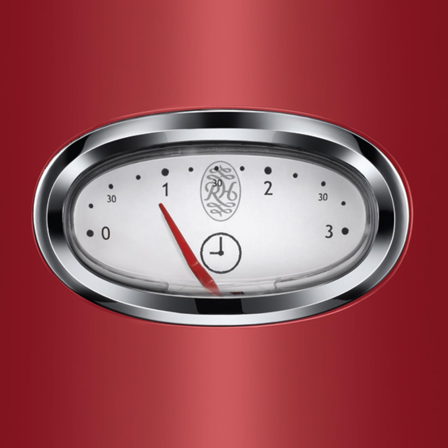 Russell Hobbs toaster [for 2 slices] Retro Stainless Steel Red (countdown display in retro design, including bun rack, 6 browning levels + defrost & reheat function, 1300W) Vintage 21680-56