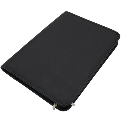 ONVAYA® conference folder A4 | black | document folder | business folder | writing pad with notepad | durable faux leather | document holder